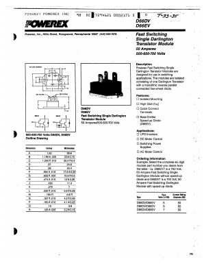 D66EV550 Datasheet PDF Powerex