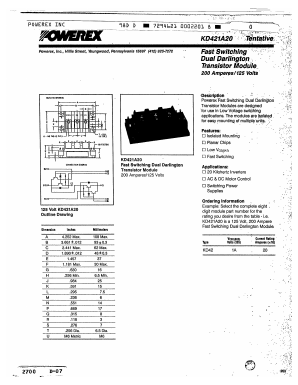 KD421A20 Datasheet PDF Powerex