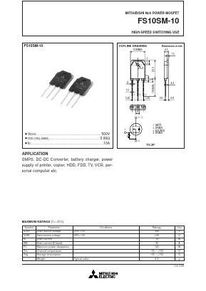 FS10SM-10 Datasheet PDF Powerex