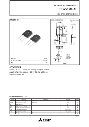 FS22SM-10 Datasheet PDF Powerex