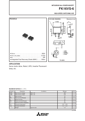 FK16VS-6 Datasheet PDF Powerex
