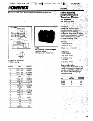 D67DE Datasheet PDF Powerex