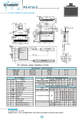 PG9732-D Datasheet PDF Powertip Technology
