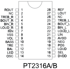 PT2316A Datasheet PDF Princeton Technology