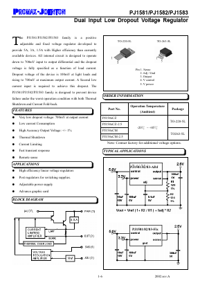 PJ1583CZ-2.5 Datasheet PDF Promax Johnton