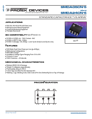 SMDA24CN-5-T13 Datasheet PDF ProTek Devices.