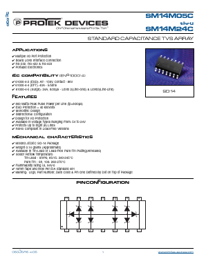 SM14M12C-LF-T7 Datasheet PDF ProTek Devices.