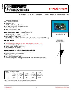 PP0641SA Datasheet PDF ProTek Devices.