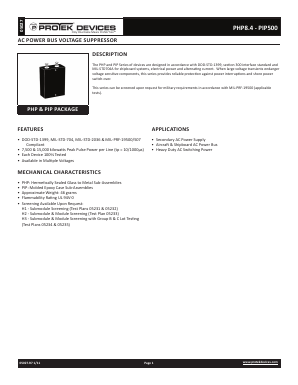 PHP8.4-PIP500 Datasheet PDF ProTek Devices.