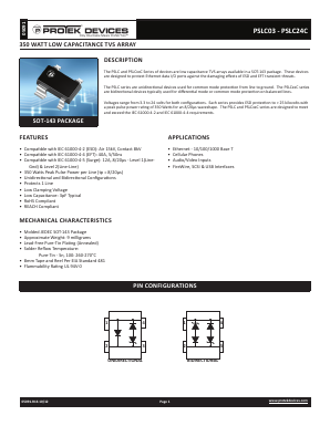 PSLC03C-LF-T13 Datasheet PDF ProTek Devices.