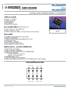 PLCDA03-T7 Datasheet PDF ProTek Devices.