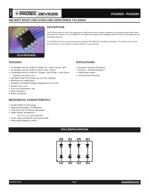 PLCDA03-LF-T13 Datasheet PDF ProTek Devices.