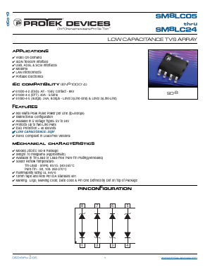 SM8LC05 Datasheet PDF ProTek Devices.