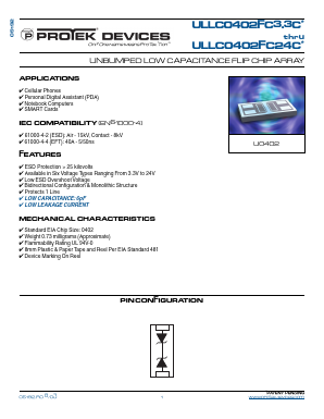 ULLC0402FC05C-T710-2 Datasheet PDF ProTek Devices.