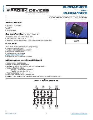 PLCDA03C-6 Datasheet PDF ProTek Devices.