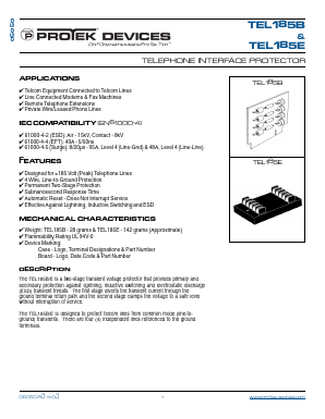 TEL185E Datasheet PDF ProTek Devices.
