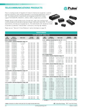 T1137_ Datasheet PDF Pulse Electronics