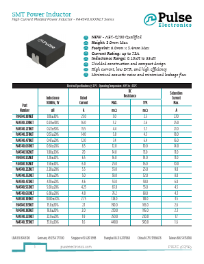 PA4340.102NLT Datasheet PDF Pulse Electronics