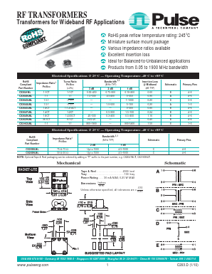 C203 Datasheet PDF Pulse Electronics