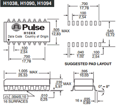 H1090NLT Datasheet PDF Pulse Electronics