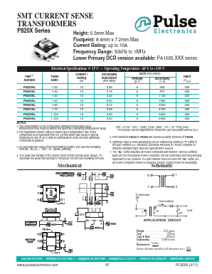 P8205NL Datasheet PDF Pulse Electronics