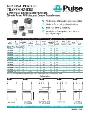 PE-2231X Datasheet PDF Pulse Electronics