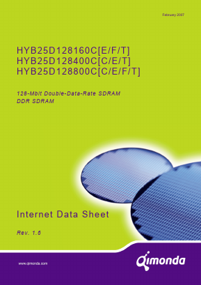 HYB25D128800CE-5 Datasheet PDF Qimonda AG