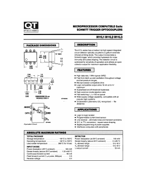 H11L2 Datasheet PDF QT Optoelectronics => Fairchildsemi
