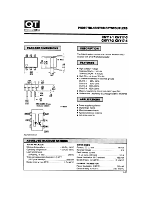 CNY17-4 Datasheet PDF QT Optoelectronics => Fairchildsemi