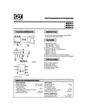 MOC8113 Datasheet PDF QT Optoelectronics => Fairchildsemi