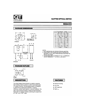 H22A6 Datasheet PDF QT Optoelectronics => Fairchildsemi
