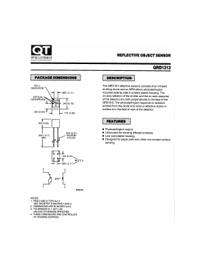 QRD1313 Datasheet PDF QT Optoelectronics => Fairchildsemi
