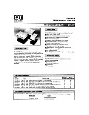 MAN6940 Datasheet PDF QT Optoelectronics => Fairchildsemi