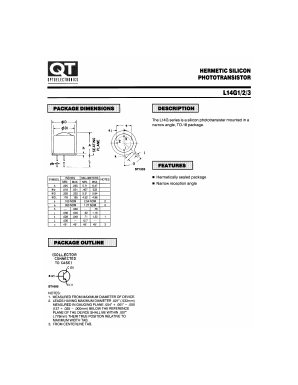 L14G1 Datasheet PDF QT Optoelectronics => Fairchildsemi