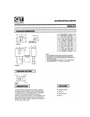 H22A2 Datasheet PDF QT Optoelectronics => Fairchildsemi