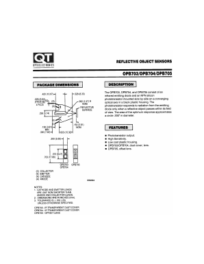 OPB703 Datasheet PDF QT Optoelectronics => Fairchildsemi