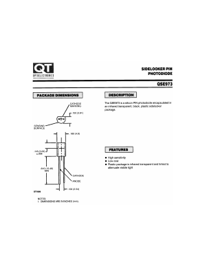 QSE973 Datasheet PDF QT Optoelectronics => Fairchildsemi