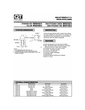 MV54152 Datasheet PDF QT Optoelectronics => Fairchildsemi