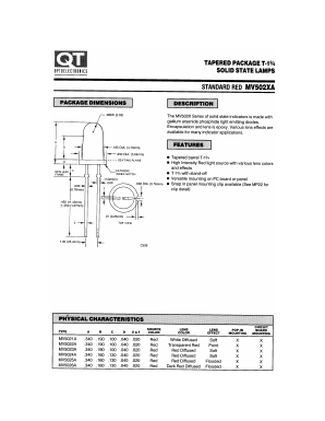 MV5021A Datasheet PDF QT Optoelectronics => Fairchildsemi