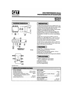 MCT5211 Datasheet PDF QT Optoelectronics => Fairchildsemi