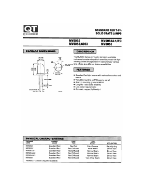 MV6053 Datasheet PDF QT Optoelectronics => Fairchildsemi