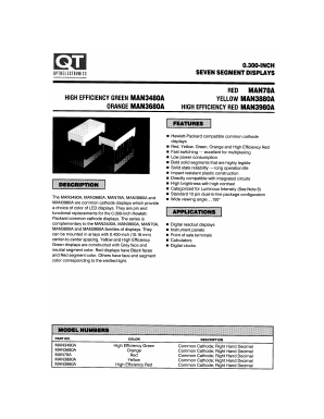 MAN3880A Datasheet PDF QT Optoelectronics => Fairchildsemi