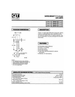 MV8104 Datasheet PDF QT Optoelectronics => Fairchildsemi