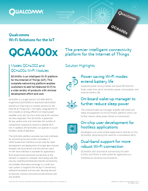 QCA4002 Datasheet PDF QUALCOMM Incorporated