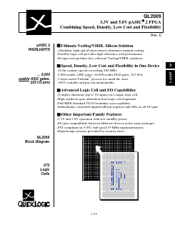 QL2009-0PB256I Datasheet PDF QuickLogic Corporation