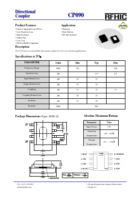 CP090 Datasheet PDF RFHIC