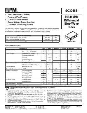 SC3048B Datasheet PDF RF Monolithics, Inc