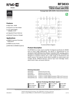 RF5633 Datasheet PDF RF Micro Devices
