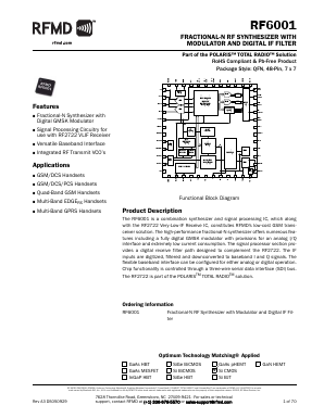 RF6001 Datasheet PDF RF Micro Devices