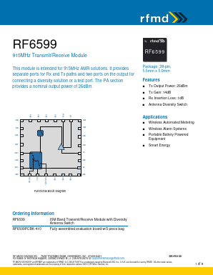RF6599 Datasheet PDF RF Micro Devices